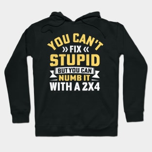 You Can't Fix Stupid But You Can Numb It With A 2x4 Hoodie